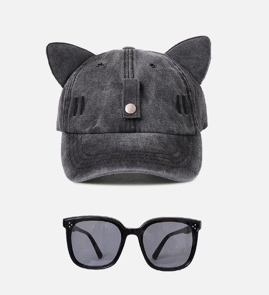 Cat Shape with Sunglasses Hat