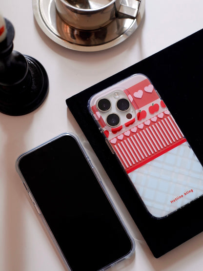 Apple Heart Printed Phone Case