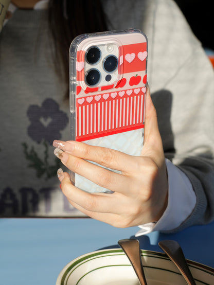 Apple Heart Printed Phone Case