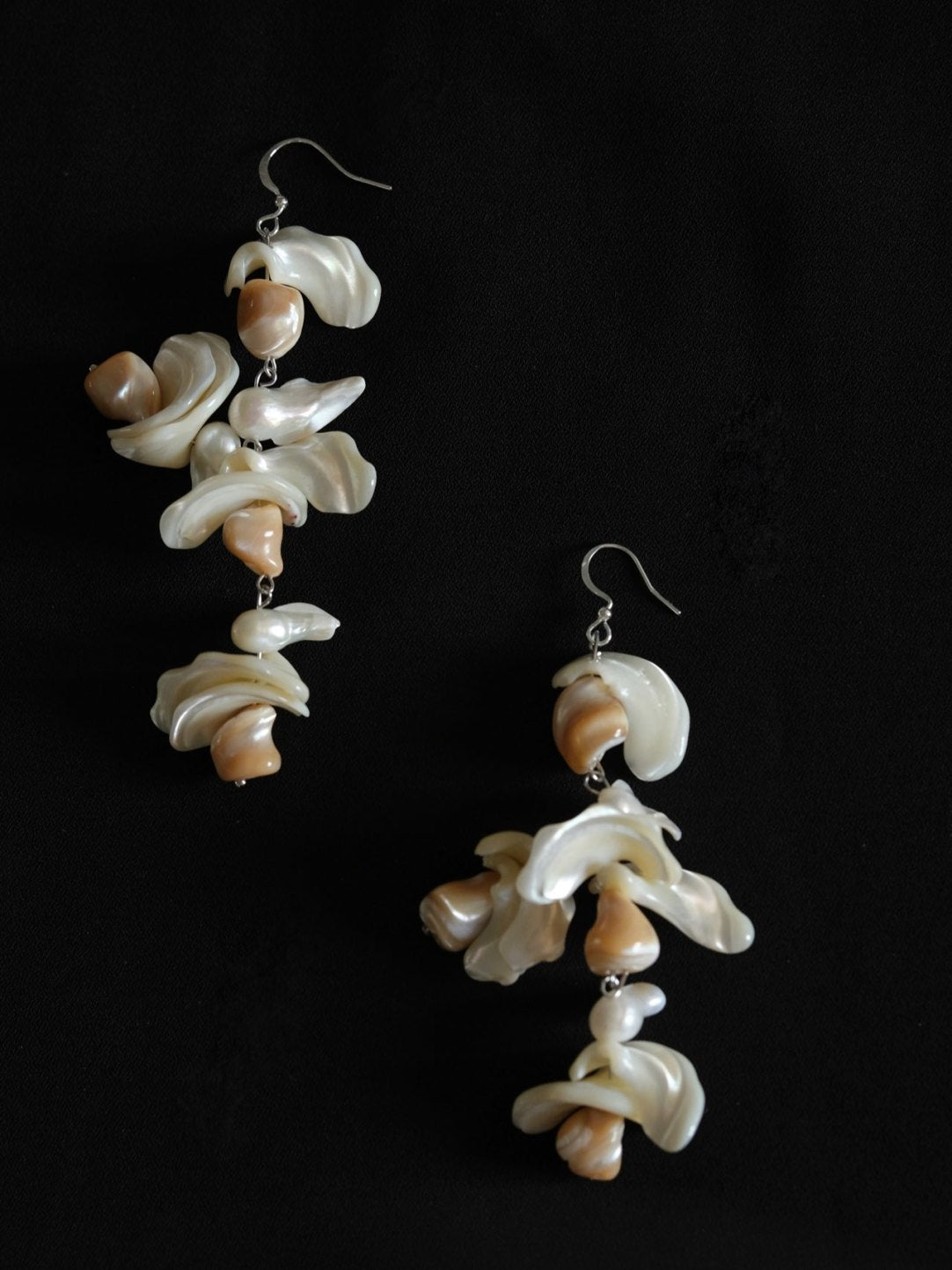 Baroque Pearl Shell Drop Earrings