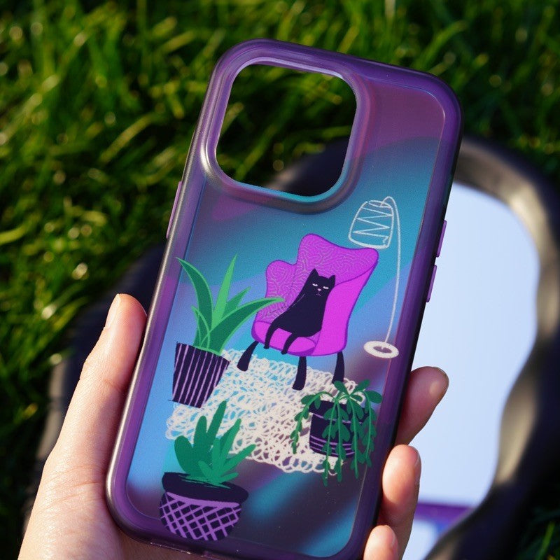 Black Cat's Weekend Printed Phone Case