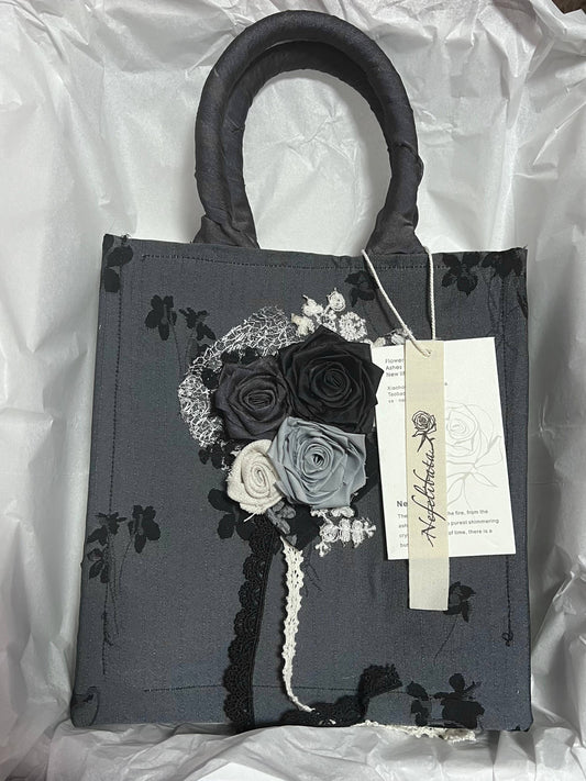 Black Rose Lace Tote