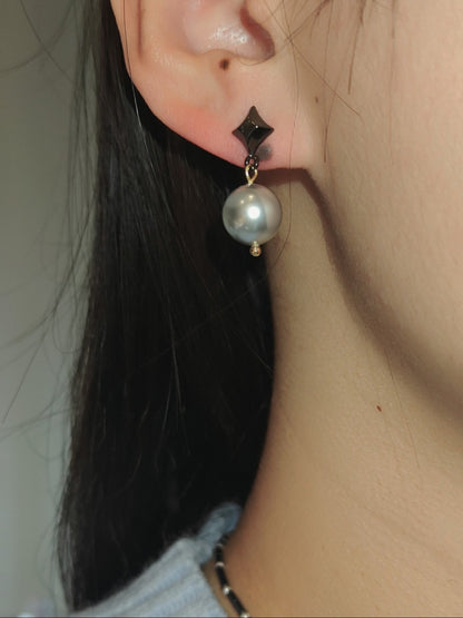 Black Star Metal Earrings