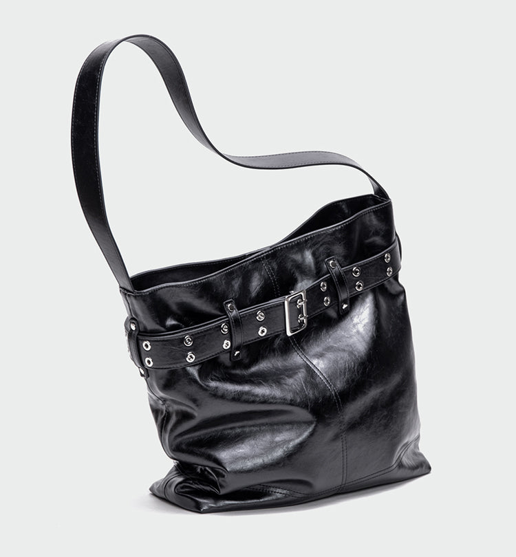 Black Strap Shoulder Bag