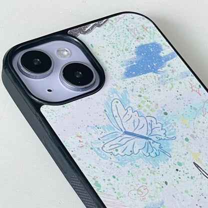 Blue Butterfly Printed Phone Case