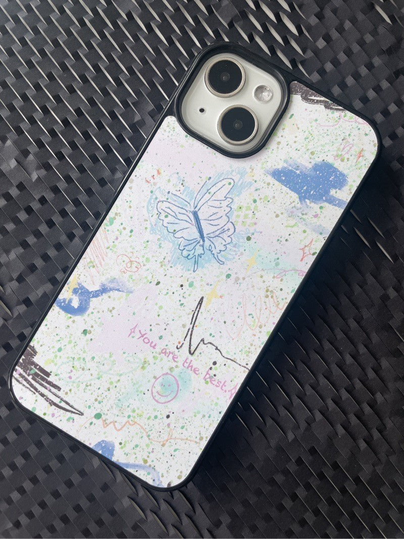 Blue Butterfly Printed Phone Case