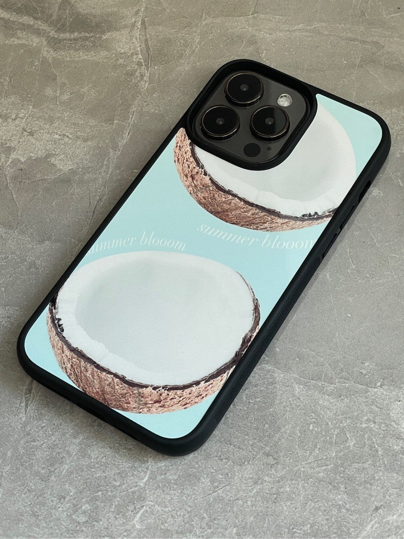 Blue Coconut Printed Phone Case