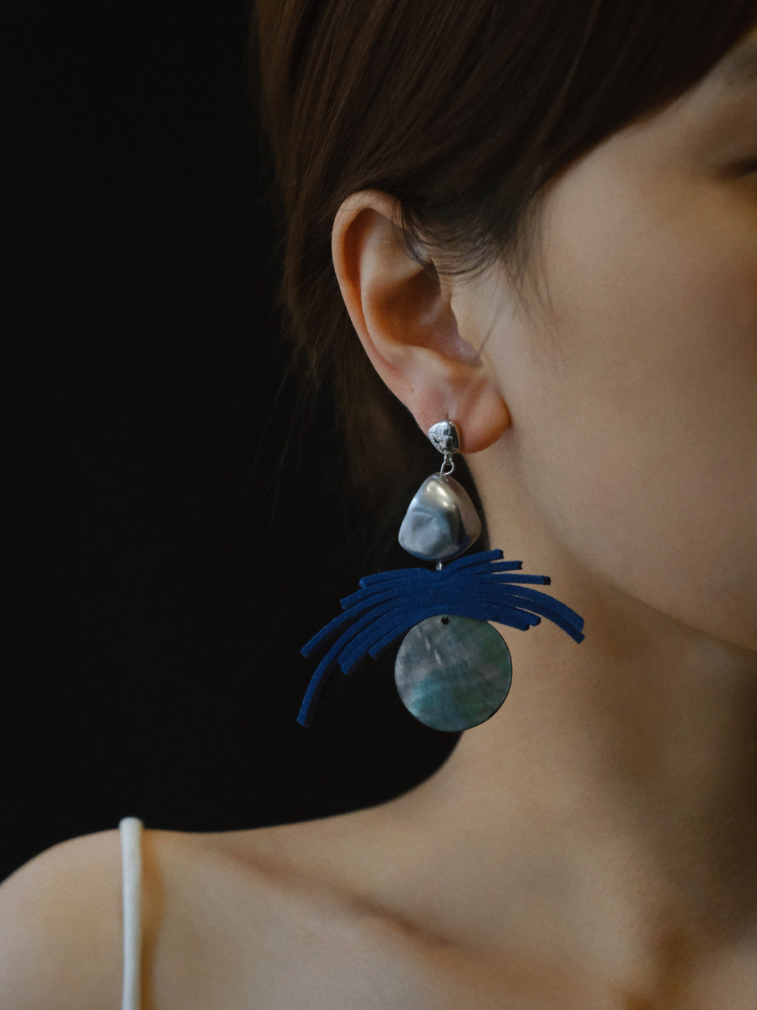 Blue Priest Statement Earrings