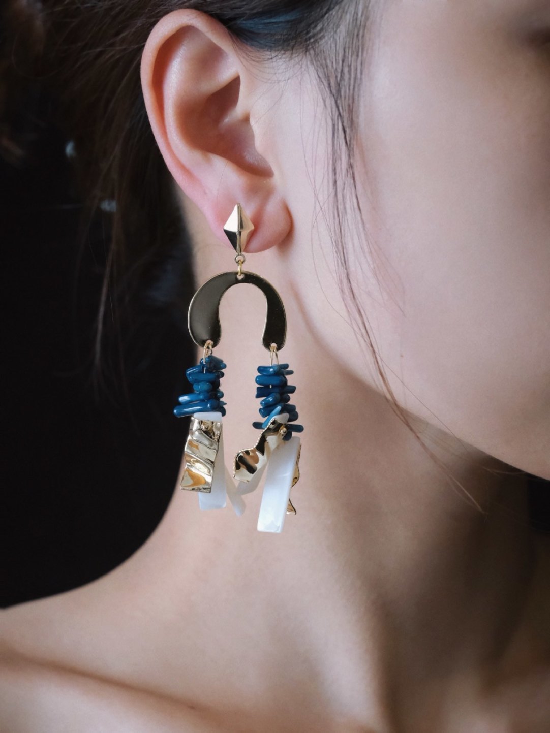 Blue Wind Chimes Earrings