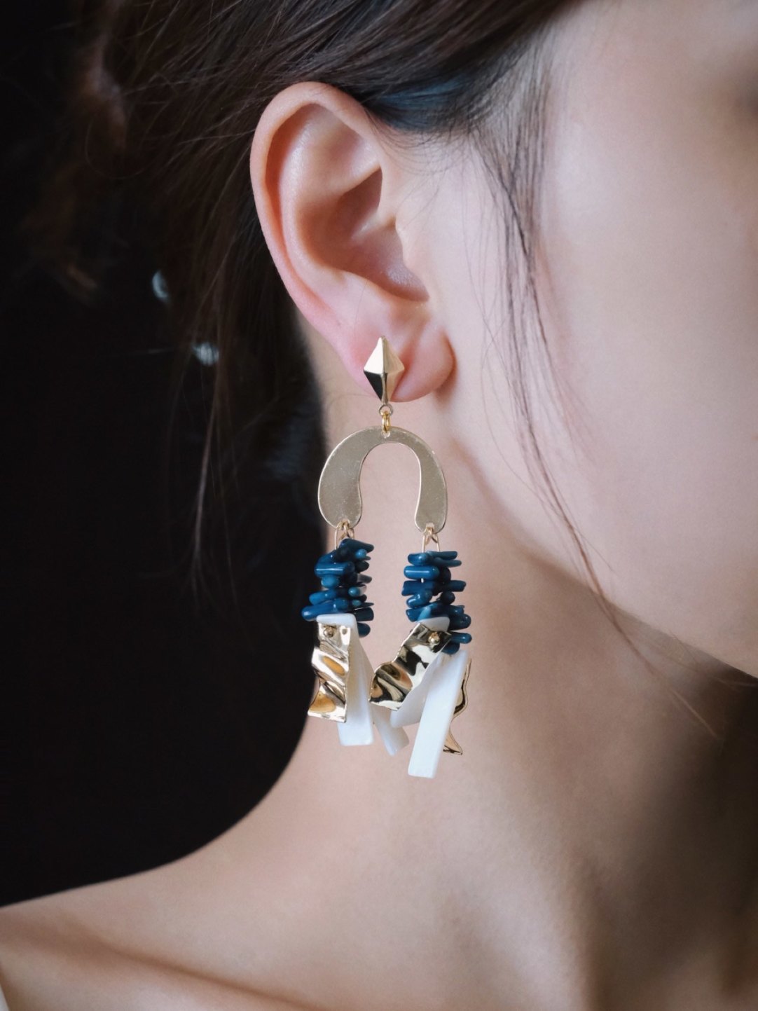 Blue Wind Chimes Earrings