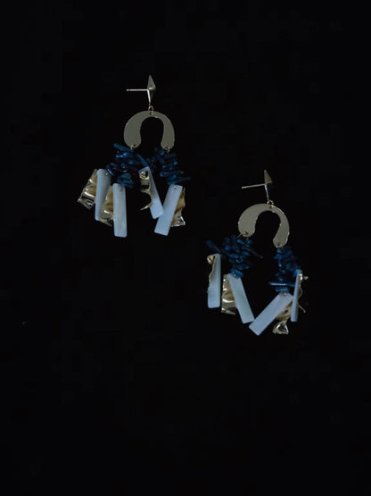 Blue Wind Chimes Earrings