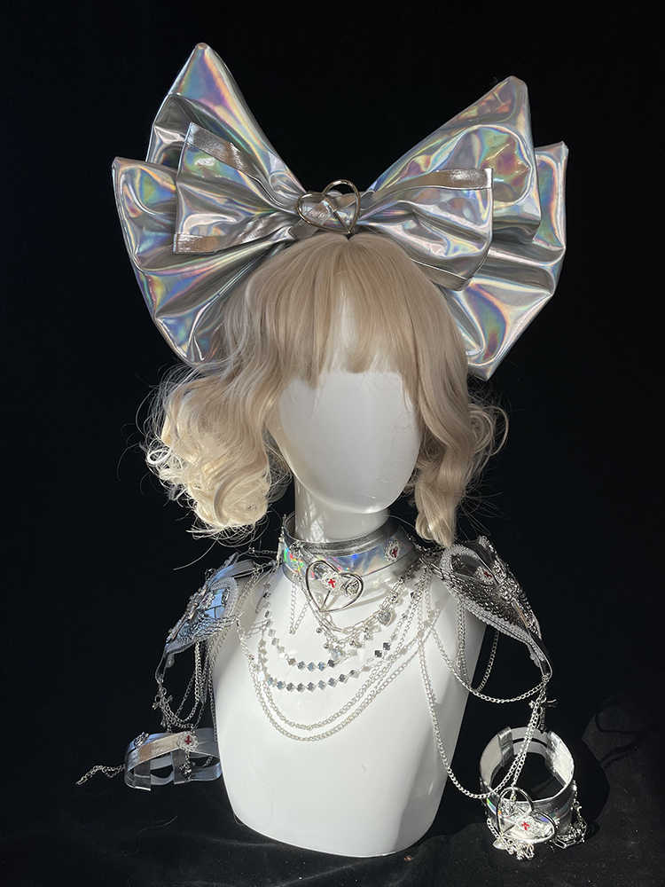 Bow Hair Acc with Choker Epaulettes Set