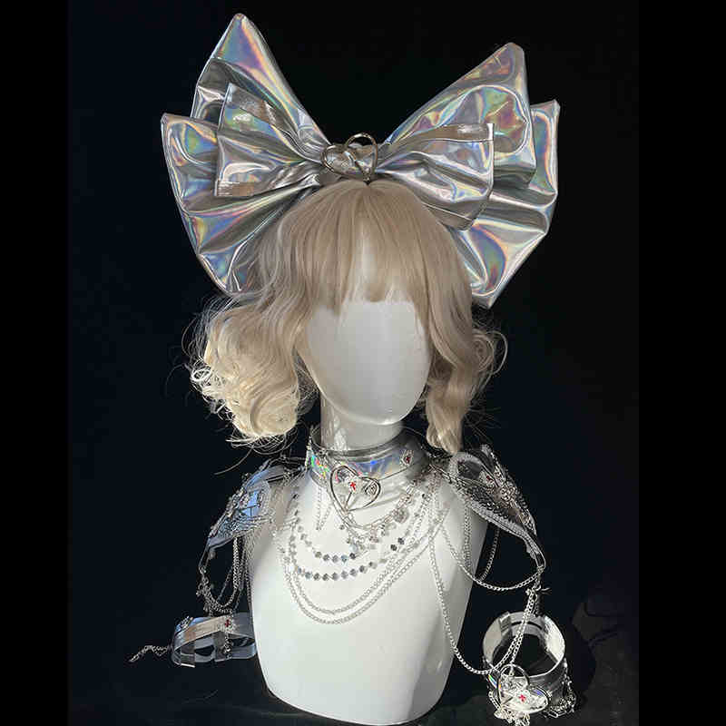 Bow Hair Acc with Choker Epaulettes Set