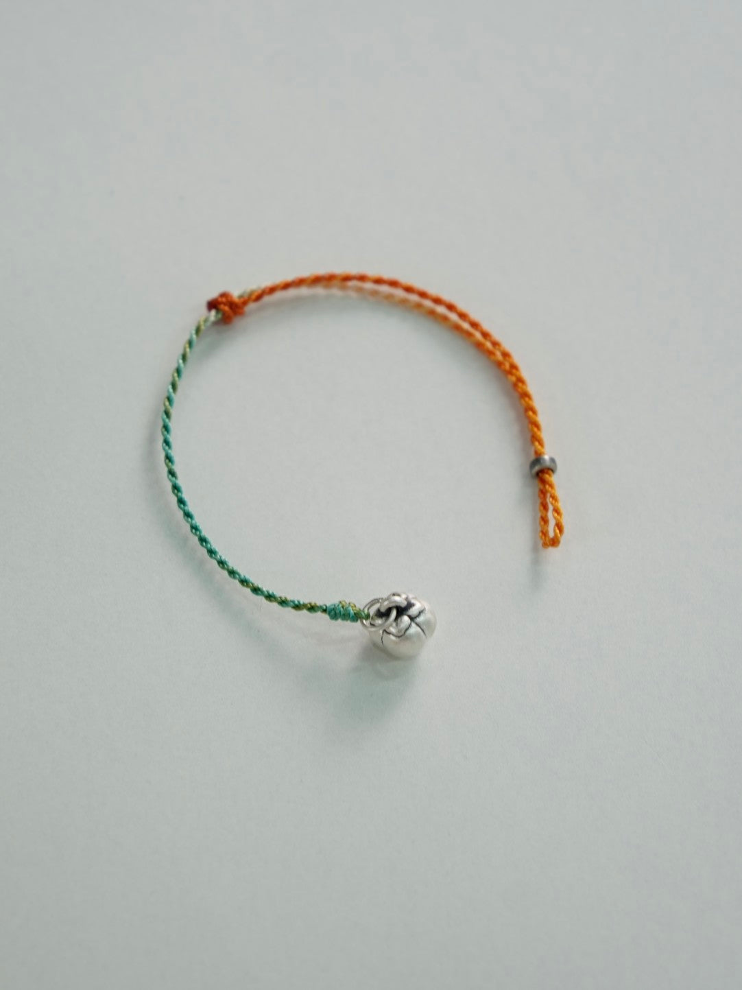 「Chinoiserie」Silver Persimmon Braided Bracelet
