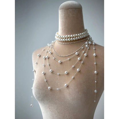 Broken Pearl Multi-Layer Necklace