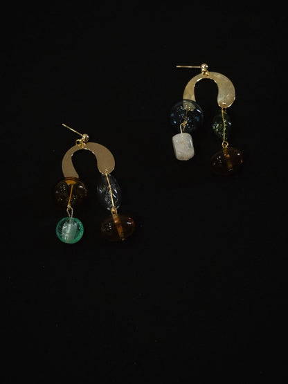 Bubble Glass Chandelier Earrings