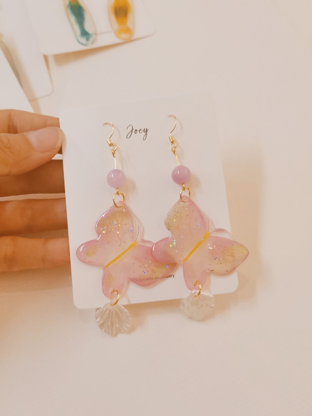 Butterfly Shrink Plastic Earrings