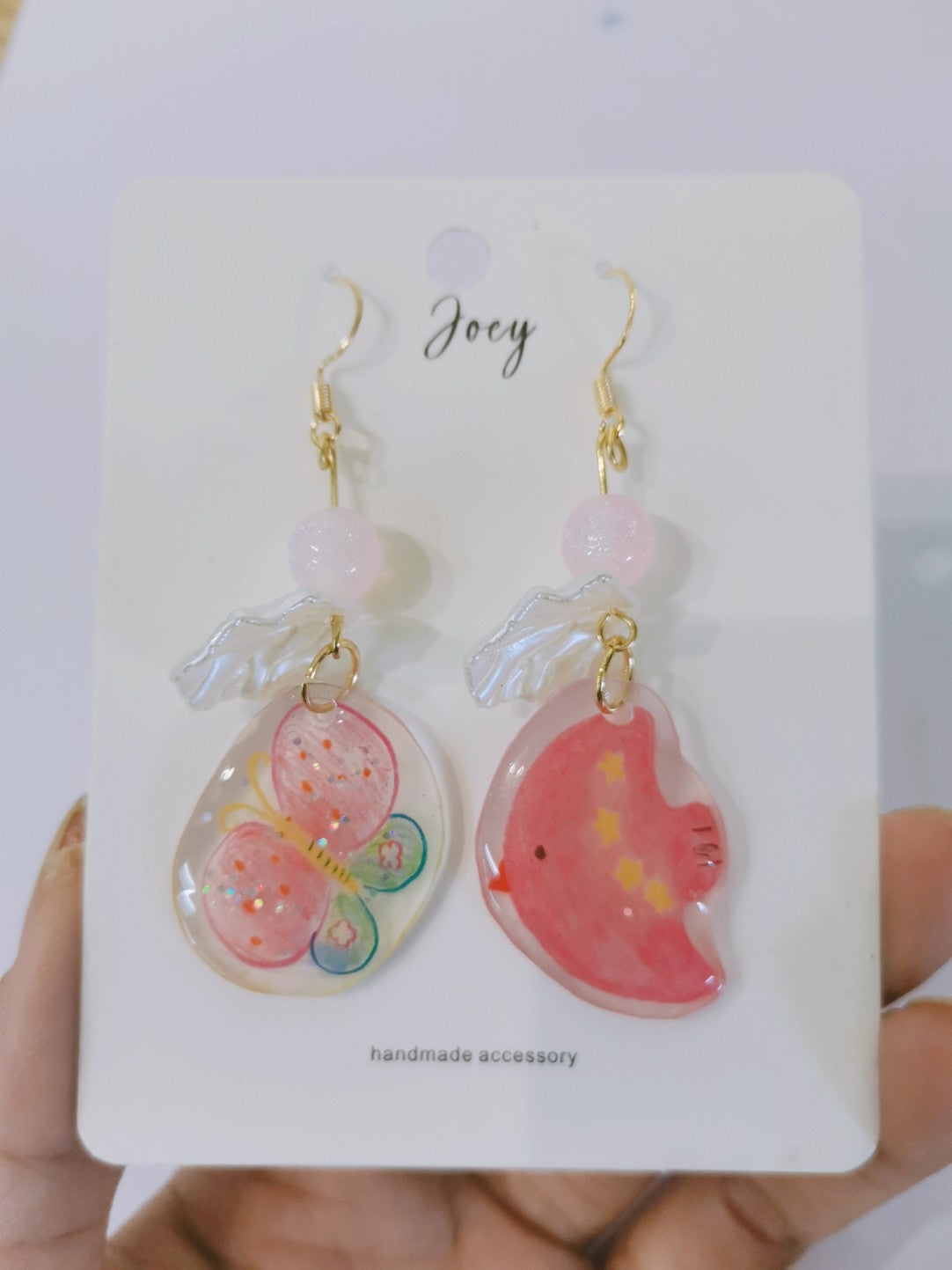 Butterfly Shrink Plastic Earrings