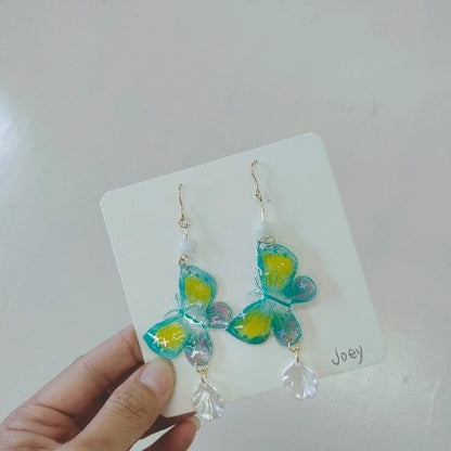 Butterfly Shrink Plastic Earrings