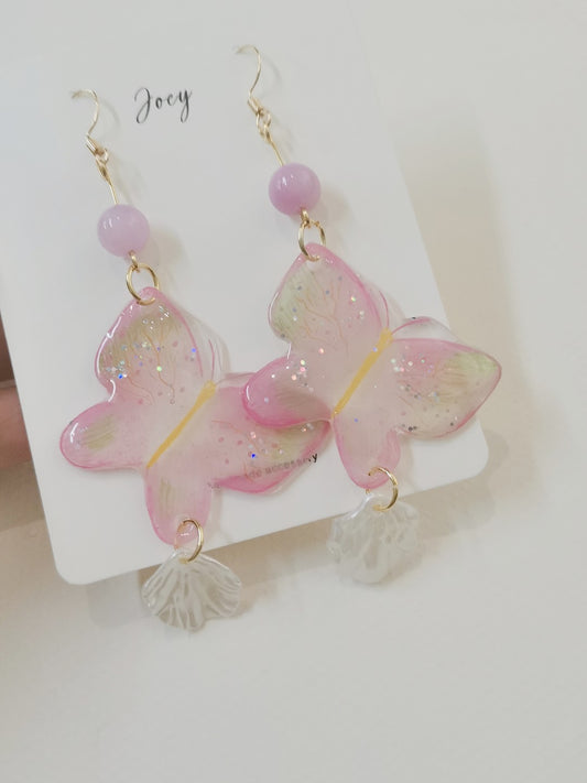 Butterfly Shrink Plastic Earrings