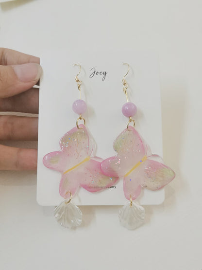 Butterfly Shrink Plastic Earrings