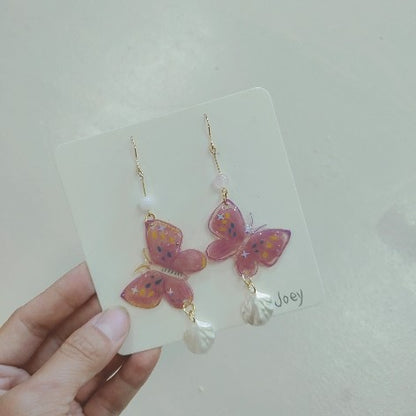 Butterfly Shrink Plastic Earrings