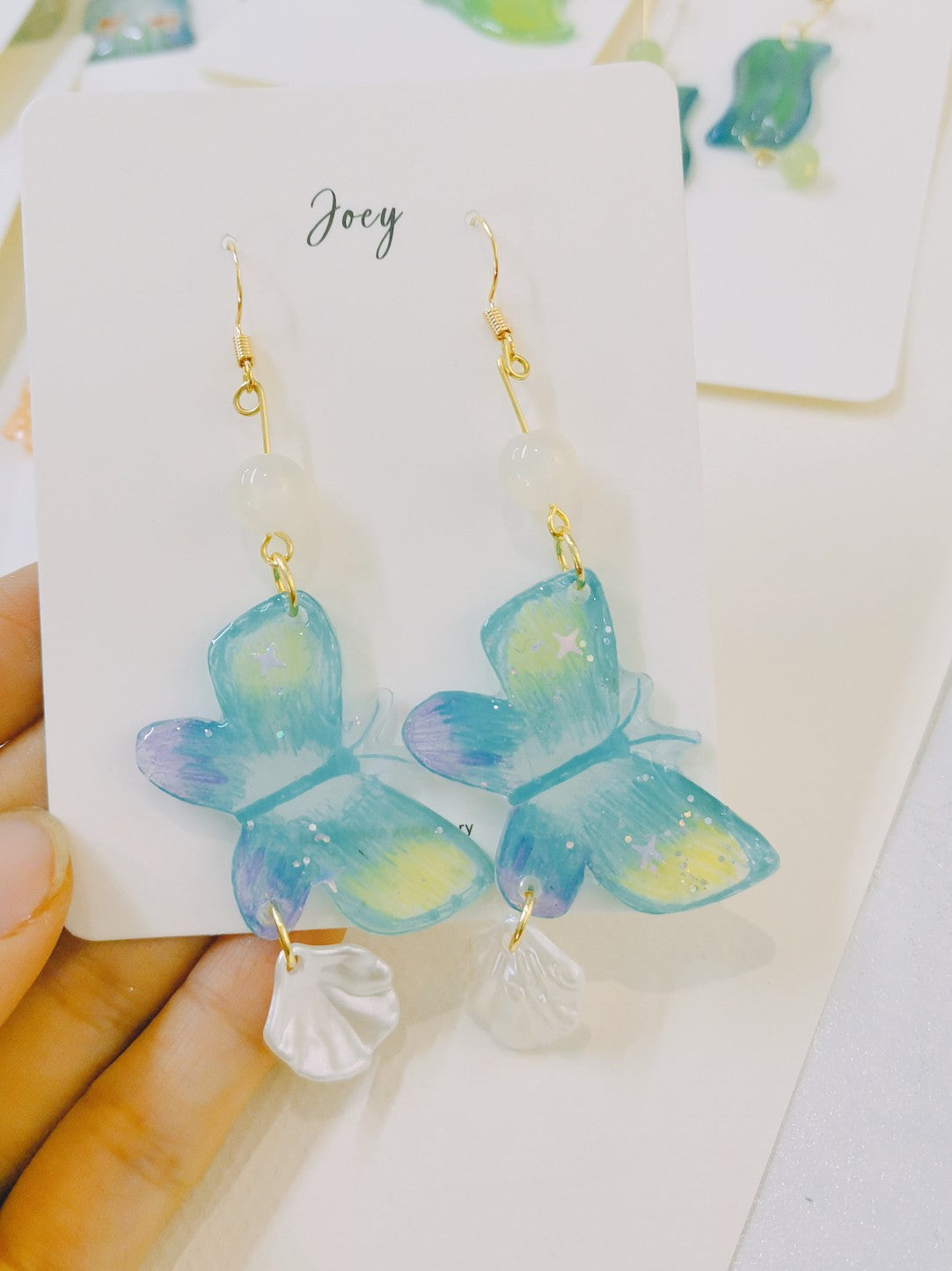 Butterfly Shrink Plastic Earrings