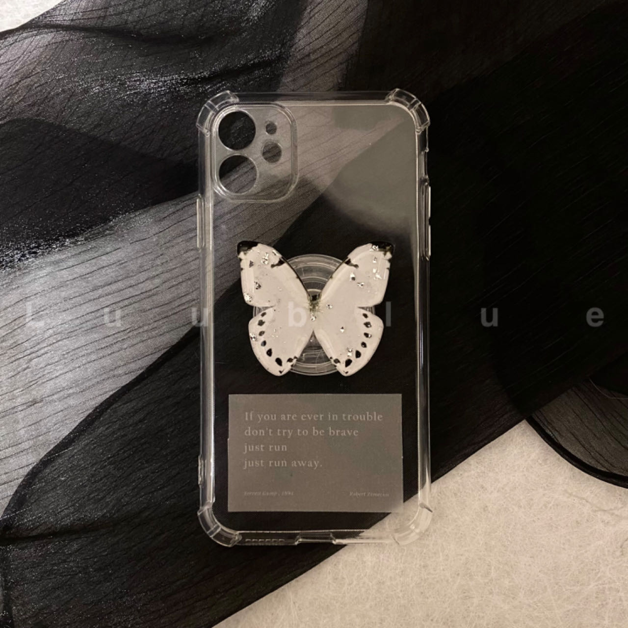 Butterfly Stand Clear Phone Case