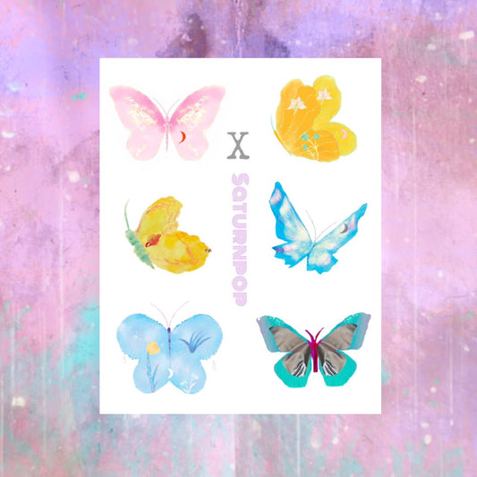 Butterfly Waterproof Temporary Tattoo Stickers Set 2.0