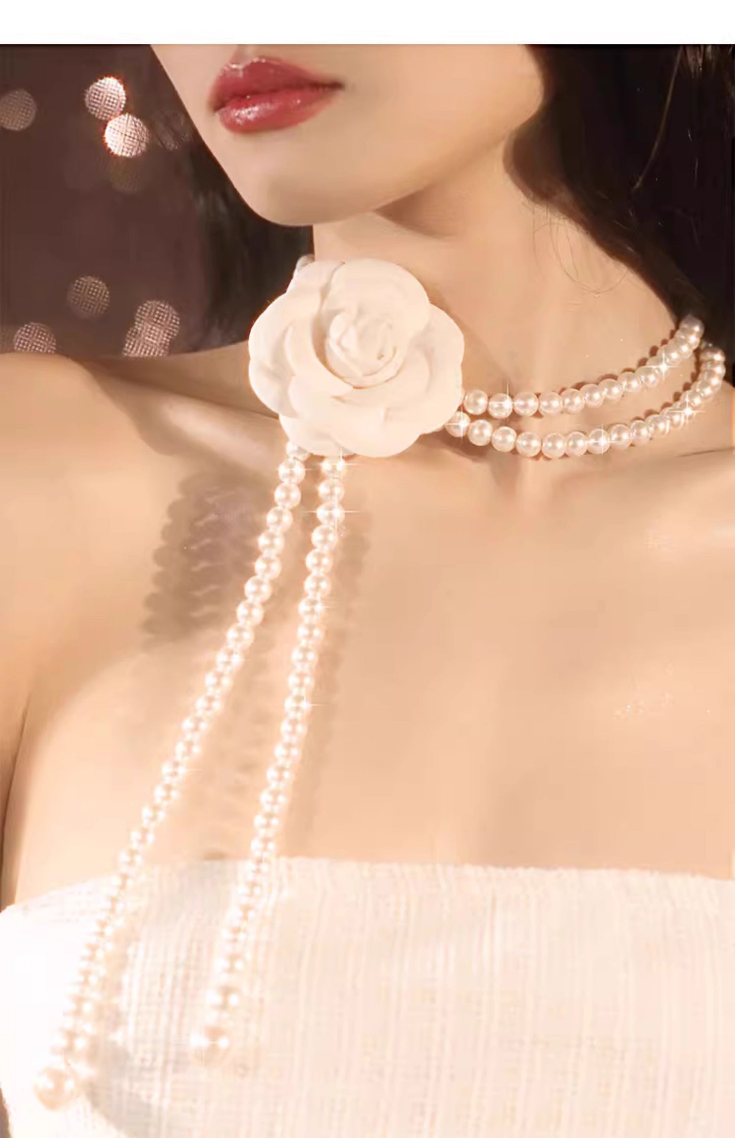 Camellia Pearl Waist Chain