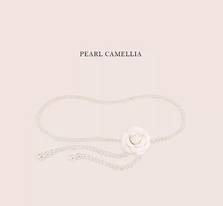 Camellia Pearl Waist Chain