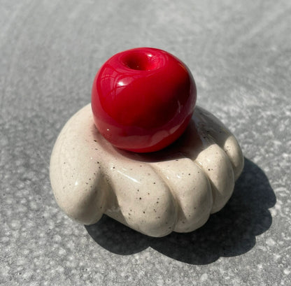 Ceramic Apple Incense Sticks Holder