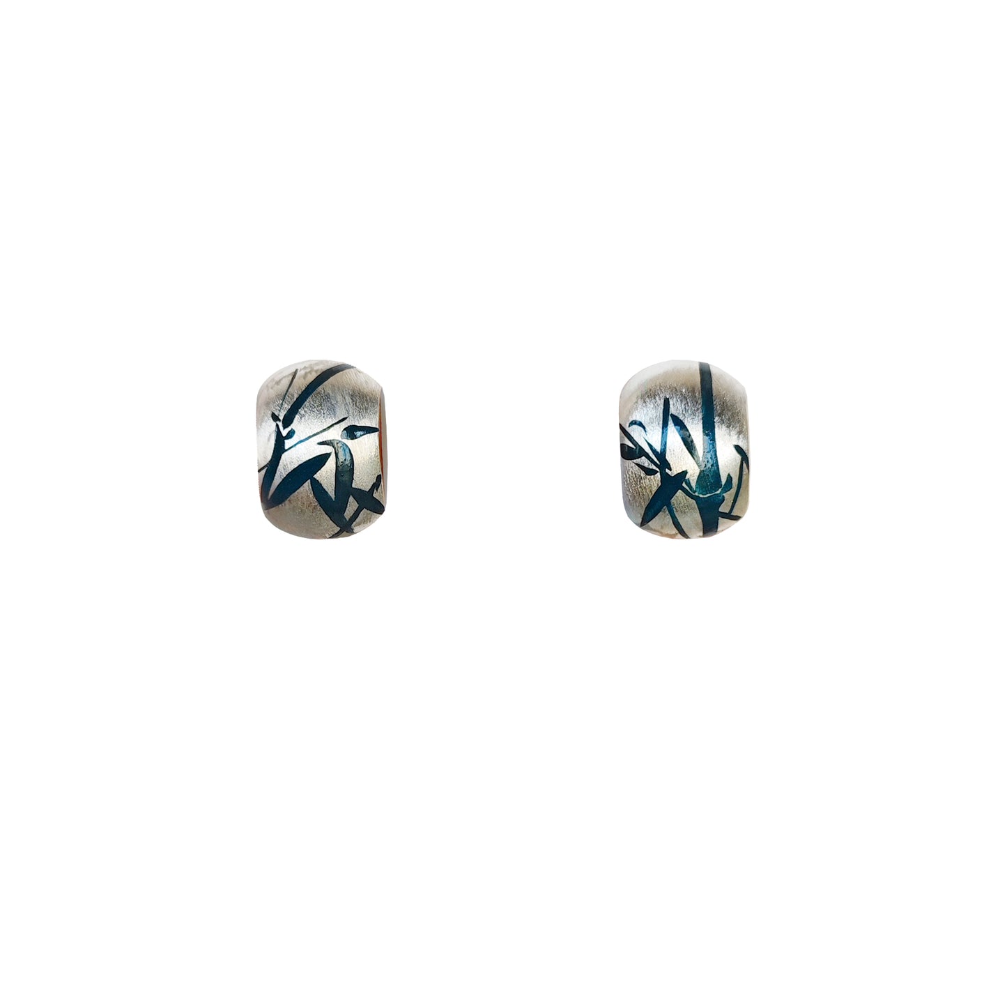 Chinese Lacquer Bamboo Earrings Ring