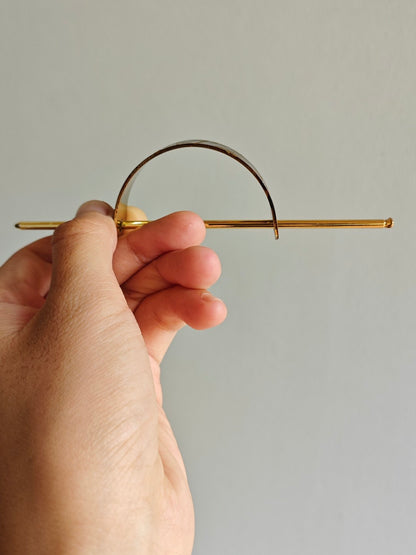 Chinese Lacquer Golden Bamboo Hairpin