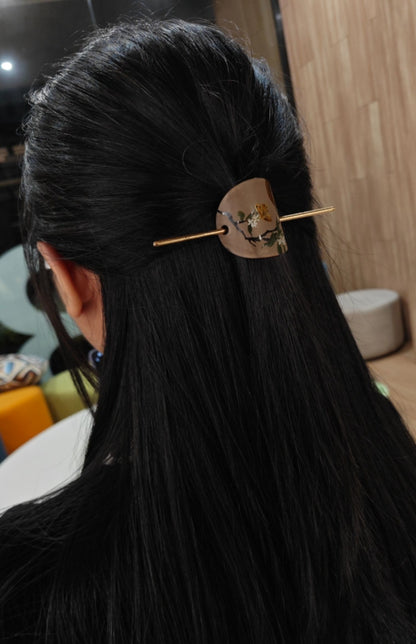 Chinese Lacquer Osmanthus Moon Hairpin