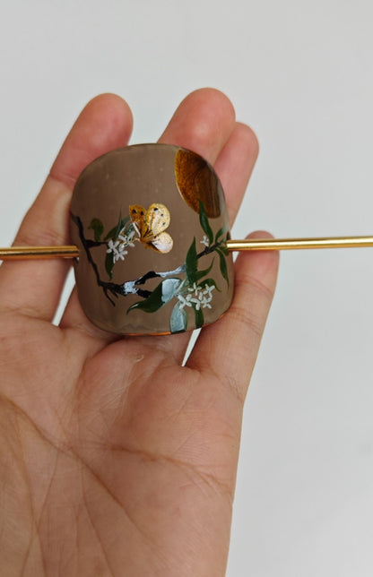 Chinese Lacquer Osmanthus Moon Hairpin