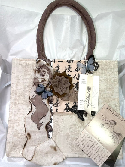 Chinese Love Letter Rose Lace Tote