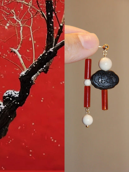 「Chinoiserie」Auspicious Snow Harvest Earrings