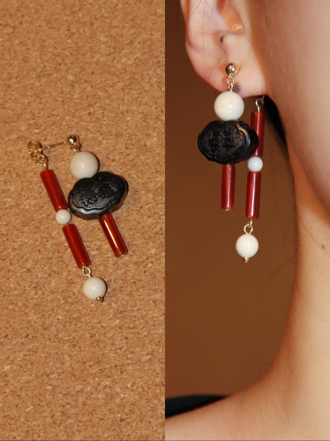 「Chinoiserie」Auspicious Snow Harvest Earrings