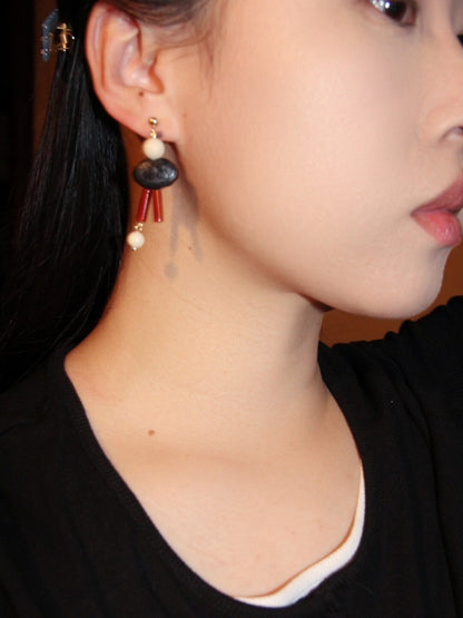 「Chinoiserie」Auspicious Snow Harvest Earrings