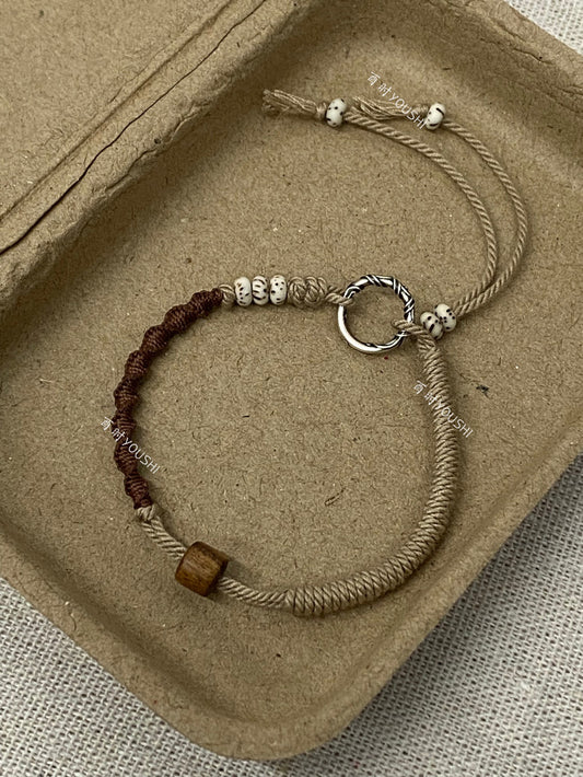 「Chinoiserie」Black Rosewood Bodhi beads Beaded Bracelet