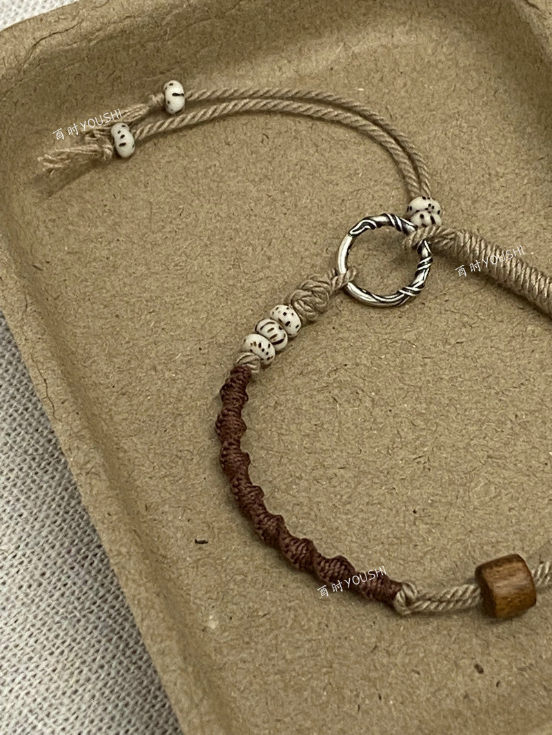 「Chinoiserie」Black Rosewood Bodhi beads Beaded Bracelet