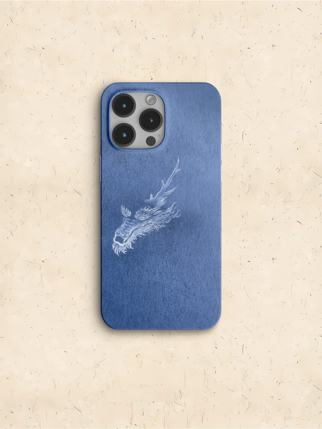 「Chinoiserie」Blue Dragon Printed Phone Case