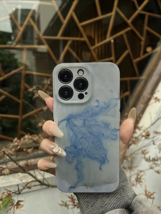 「Chinoiserie」Blue Flower Printed Phone Case