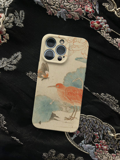 「Chinoiserie」Butterfly and Bird Printed Phone Case