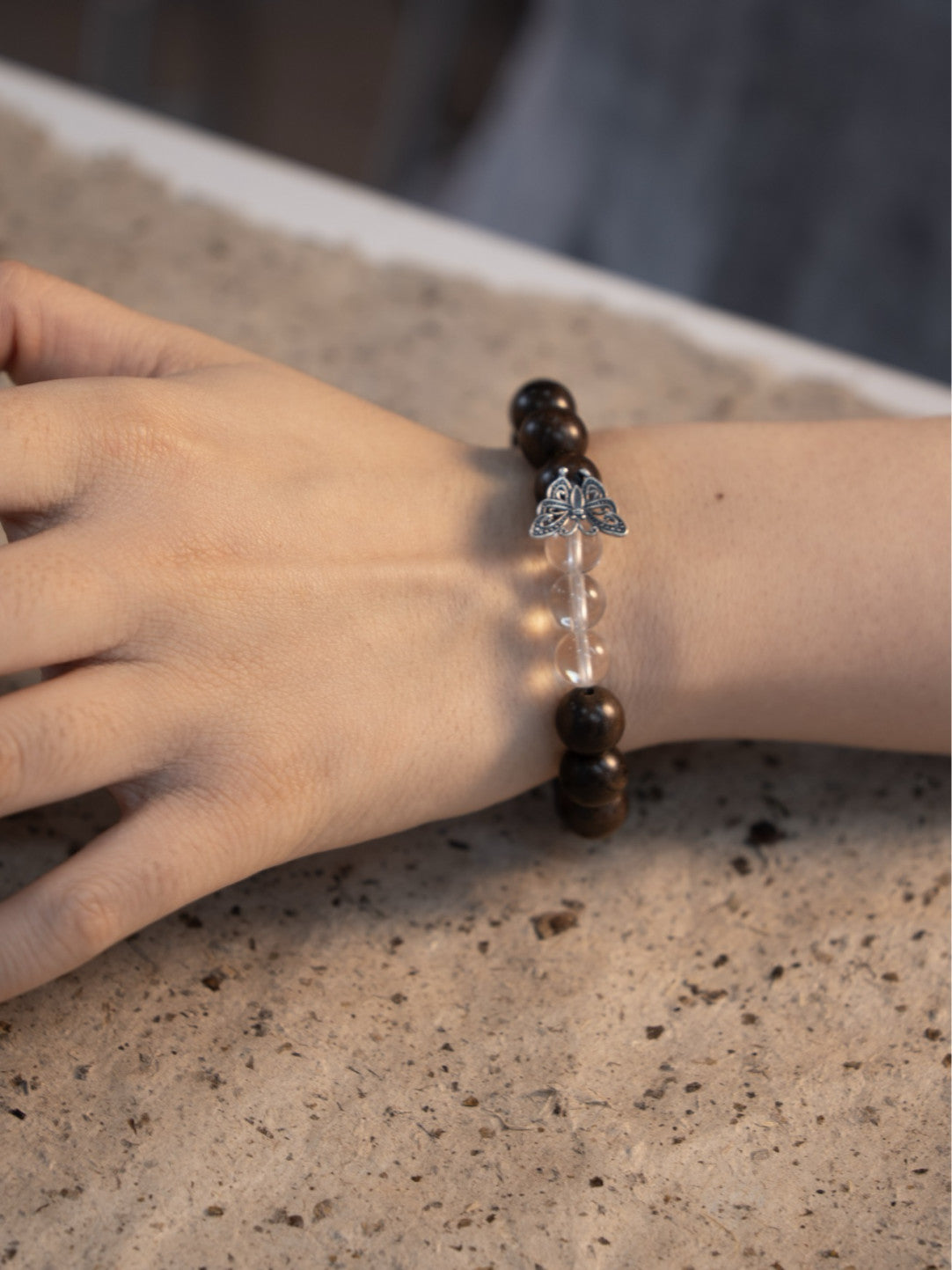 「Chinoiserie」Chacate Crystal Beaded Bracelet
