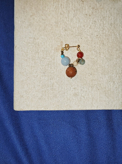 「Chinoiserie」 Colorful Beaded Cluster Earrings