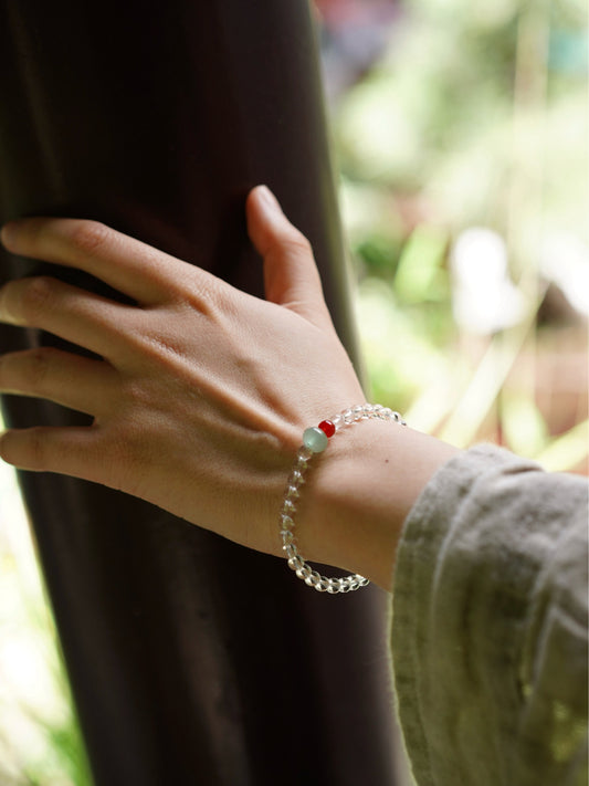 「Chinoiserie」Crystal Jade Beaded Bracelet