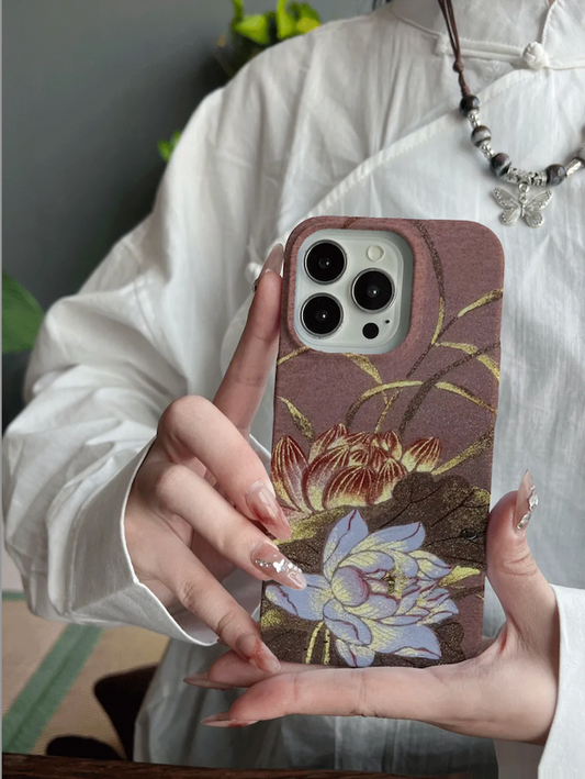 「Chinoiserie」Elegant Lotus Art Phone Case