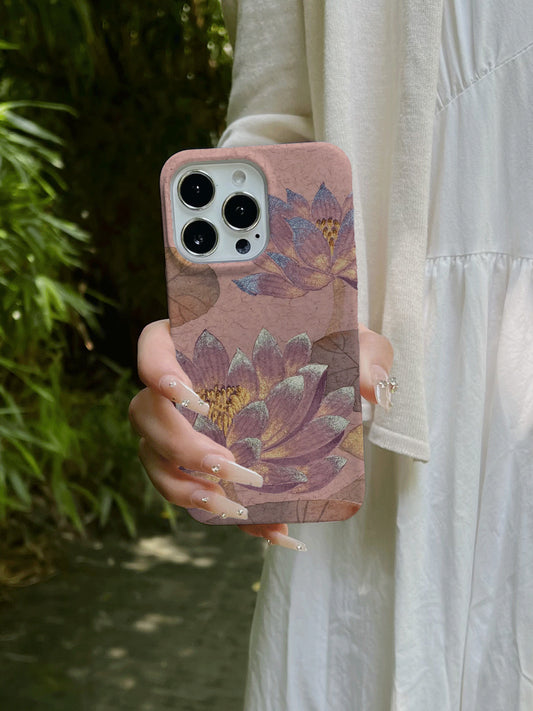 「Chinoiserie」Elegant Lotus Printed Phone Case